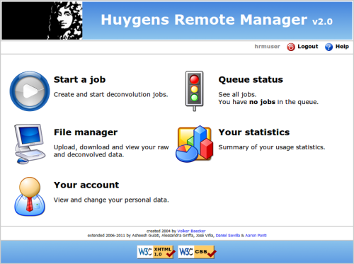 HRM: a web interface for Huygens Core.